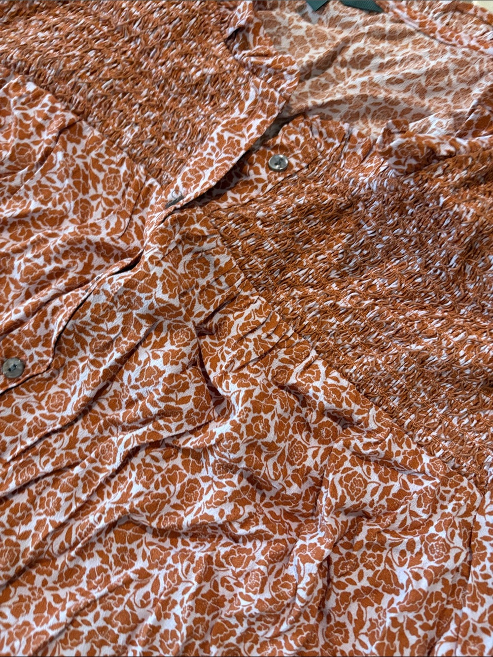 NWT 3X floral shirt 645 Terra and sky - Picture 3 of 8